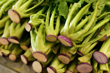 木曽伝統発酵食品　すんき作り　赤かぶの葉っぱ