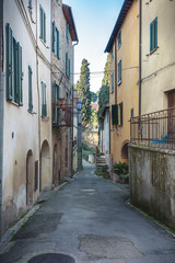 Fototapeta na wymiar Charming alleys town in the corners, Cetona in Tuscany.