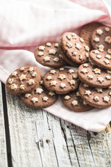 Dark chocolate cookies.