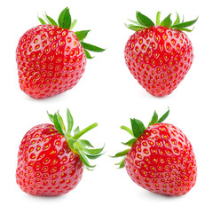 Strawberry. Fresh berry isolated on white background. Collection.