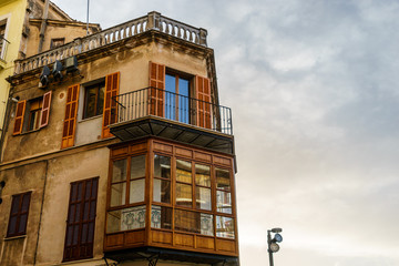 Fototapeta na wymiar Old apartment buildings in a spanish town