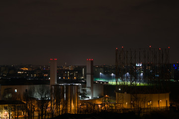 View of milan after sunset