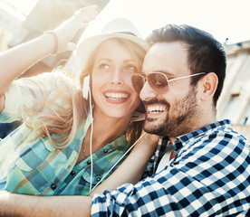 Listening to music
