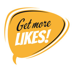 get more likes retro speech bubble