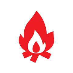 Campfire icon vector
