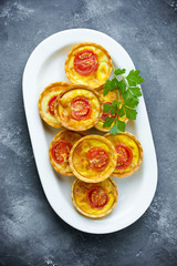 Cheese tomato tartlets