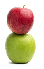 Red and green apple