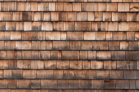 Texture of wooden tile roof