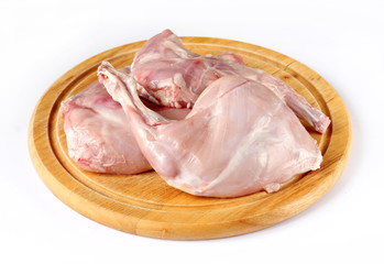 Raw rabbit meat