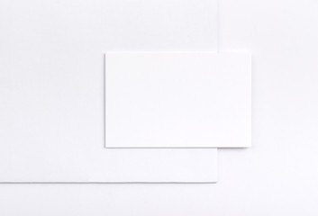 Business cards isolated on white