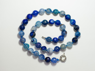 Necklace ethnic glass plastic