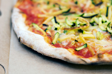 Close up of a tasty pizza