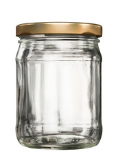 Closed glass jar with lid