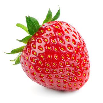 Strawberry. Fresh berry isolated on white background.