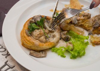 julienne cut on a plate
