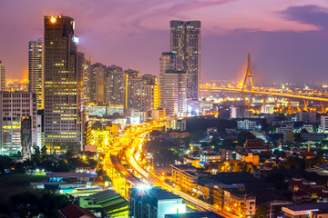 Fototapeta na wymiar Bangkok, Thailand downtown city skyline