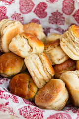 homemade scones on the basket