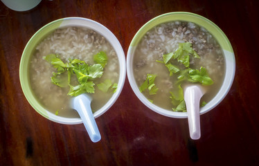 Two Mush in the bowl for  food breakfast