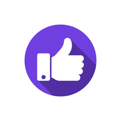 Thumb up vector logo icon.