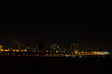 Fototapeta na wymiar Panorama of night city