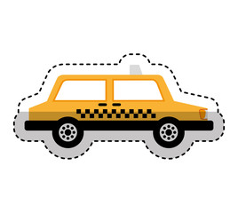 taxi service isometric icon vector illustration design