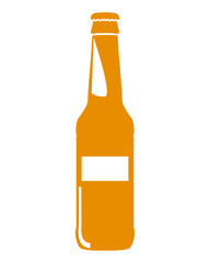 Isolated beer bottle on a white background, Vector illustration