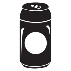 Isolated silhouette of a beer can, Vector illustration