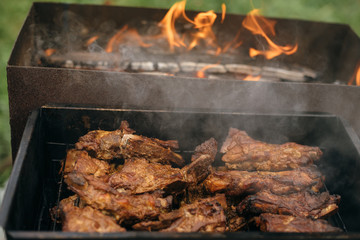 Grilled smoked barbecue.