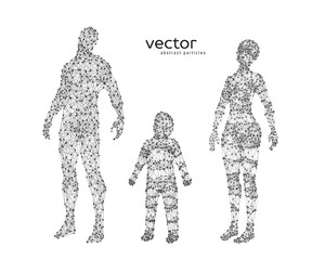 Fototapeta na wymiar Abstract vector illustration of family.