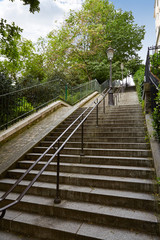 Paris Montmartre stairs to Sacre Coeur