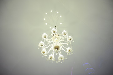 Chandelier on the ceiling