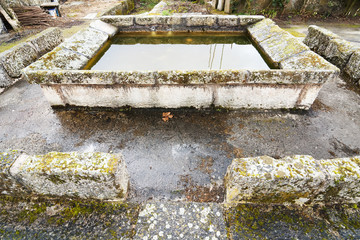 Obraz premium stone laundry for the neighbors in village of Orense , Spain