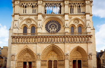 Fototapeta na wymiar Notre Dame cathedral in Paris France