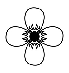 cute flower isolated icon vector illustration design