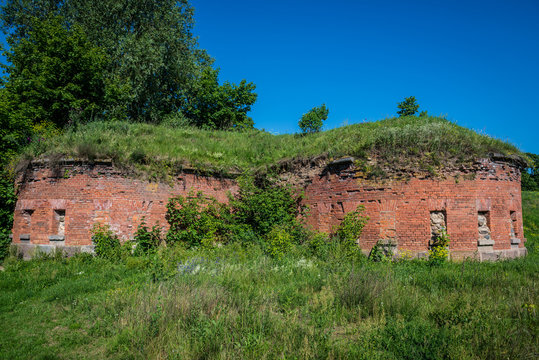 ruins of old fortifications in Daugavpils city, Latvia