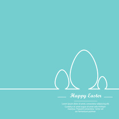 Happy Easter lettering card. Hand drawn lettering poster for Easter. Modern calligraphy typography background.