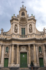 Fototapeta na wymiar Basilica della Collegiata church in Catania, Sicily, Italy