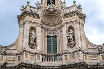 Fototapeta na wymiar Basilica della Collegiata church in Catania, Sicily, Italy