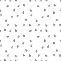 Vector seamless doodle easter pattern with Easter eggs for easter background, fabrics, textile