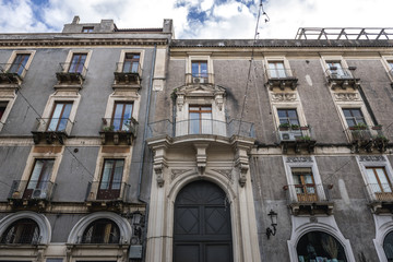 Manganelli Palace building in Catania, Sicily, Italy