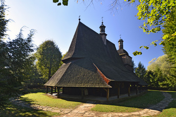Drewniany kościół w Sękowej koło Gorlic - obrazy, fototapety, plakaty