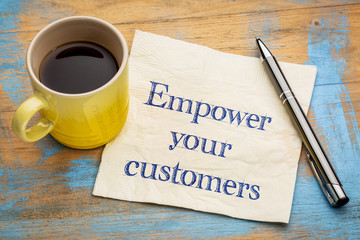 Empower your customers advice on napkin