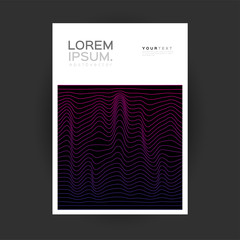 Covers with geometric line shapes - Vector template Design