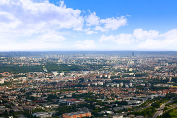 Fototapeta na wymiar Paris aerial view with Eiffel tower France