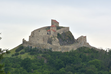 Fototapeta na wymiar The famous medieval fortress citadel in Rupea, Brasov, Transylvania, Romania