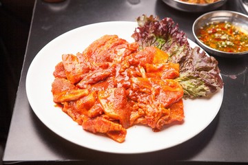 red pepper paste pork belly