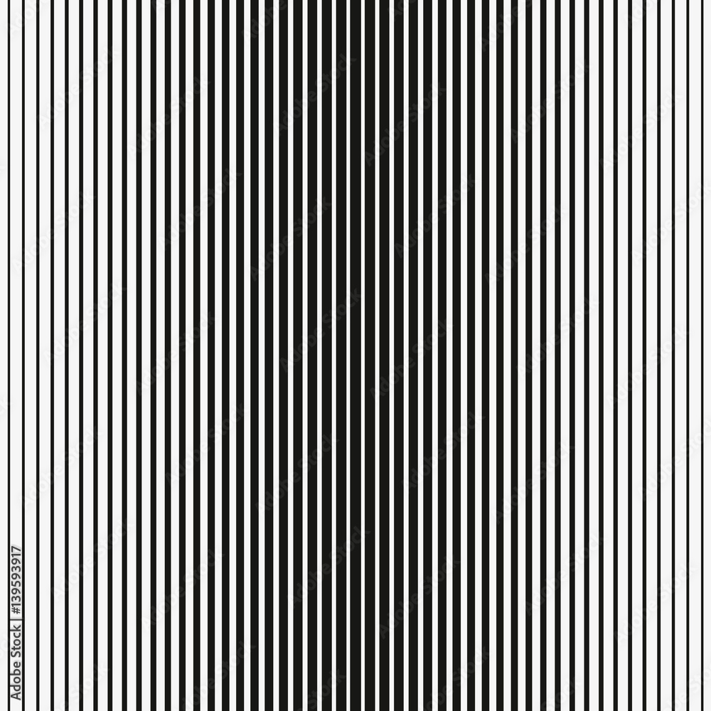 Poster vector seamless black and white halftone vertical stripes pattern
