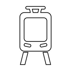 tram silhouette isolated icon vector illustration design