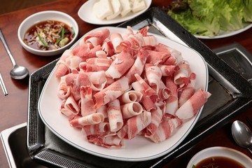 daepae samgyeopsal. Grilled Thin Pork Belly.