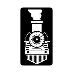 steam train silhouette isolated icon vector illustration design